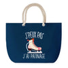 Sac de plage Bleu anse corde J'peux Pas Patinage