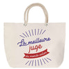 Sac Fête des Mères Mamie Famille Idée Cadeau anniversaire Noël Travail Boulot Métier Départ Retraite Collègue Femme cabas shopping plage