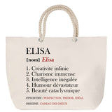 Sac Fête des Mères Mamie Famille Idée Cadeau anniversaire Noël Travail Boulot Métier Départ Retraite Collègue Femme cabas shopping plage
