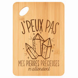 Planche bambou gravée personnalisée femme homme idée cadeau Fête des Mères Fête des Pères apéro papa maman prénom cuisine plateau fromage