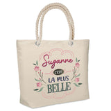 Sac Fête des Mères Mamie Famille Idée Cadeau anniversaire Noël Travail Boulot Métier Départ Retraite Collègue Femme cabas shopping plage