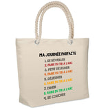 Sac Fête des Mères Fete des Pères Papi Mamie Famille Cadeau anniversaire Noël Travail Boulot Métier Retraite Collègue Femme Homme Cabas