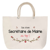 Sac Fête des Mères Mamie Famille Idée Cadeau anniversaire Noël Travail Boulot Métier Départ Retraite Collègue Femme cabas shopping plage