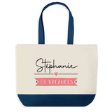 Sac de shopping bleu Stéphanie en Vacances