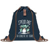 sac a dos bleu coton recycle avec pochette idee cadeau originale pour collegue ami prof ou membre de la famille cadeau mixte noel anniversaire secret santa ou depart au travail sac leger pratique et ecologique design breton moderne