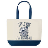 Sac de shopping bleu J'peux pas Paintball