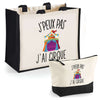 Cabas homme ou femme sac plage ou shopping tote bag pochette trousse Idée cadeau original pour anniversaire Noël travail départ retraite collègue famille fete des mères fetes des pères papa maman mamie papi
