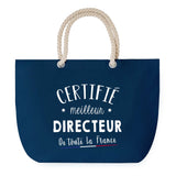Sac de plage Bleu anse corde Certifié meilleur Directeur