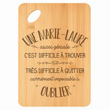 Planche bambou gravée personnalisée femme idée cadeau Fête des Mères apéro 30×20 prénom cuisine plateau fromage anniversaire noel maman mamie
