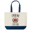 Sac de shopping bleu J'peux pas Flag