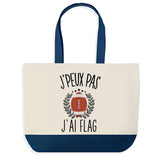 Sac de shopping bleu J'peux pas Flag