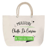 Sac Fête des Mères Mamie Famille Idée Cadeau anniversaire Noël Travail Boulot Métier Départ Retraite Collègue Femme cabas shopping plage