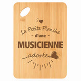 Planche bambou gravée personnalisée femme idée cadeau Fête des Mères apéro 30×20 prénom cuisine plateau fromage anniversaire noel maman mamie