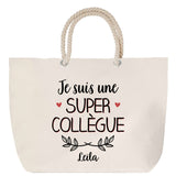 Sac Fête des Mères Mamie Famille Idée Cadeau anniversaire Noël Travail Boulot Métier Départ Retraite Collègue Femme cabas shopping plage