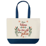 Sac Fête des Mères Mamie Famille Idée Cadeau anniversaire Noël Travail Boulot Métier Départ Retraite Collègue Femme cabas shopping plage
