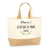 Sac Jute Fête des Mères Fêtes des Pères Mamie Papi Famille Idée Cadeau anniversaire Noël Travail Boulot Métier Départ Retraite Collègue Femme Homme