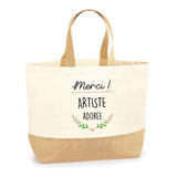 Sac Jute Fête des Mères Fêtes des Pères Mamie Papi Famille Idée Cadeau anniversaire Noël Travail Boulot Métier Départ Retraite Collègue Femme Homme