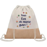 Sac Fête des Mères Mamie Famille Idée Cadeau anniversaire Noël Travail Boulot Métier Départ Retraite Collègue Femme cabas shopping plage