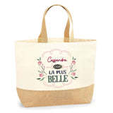 Sac Jute Fête des Mères Fêtes des Pères Mamie Papi Famille Idée Cadeau anniversaire Noël Travail Boulot Métier Départ Retraite Collègue Femme Homme