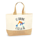 Sac Jute Fête des Mères Fêtes des Pères Mamie Papi Famille Idée Cadeau anniversaire Noël Travail Boulot Métier Départ Retraite Collègue Femme Homme