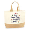 Sac Jute Fête des Mères Fêtes des Pères Mamie Papi Famille Idée Cadeau anniversaire Noël Travail Boulot Métier Départ Retraite Collègue Femme Homme