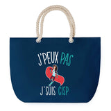 Sac de plage Bleu anse corde J'peux Pas CISP