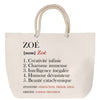 Sac Fête des Mères Mamie Famille Idée Cadeau anniversaire Noël Travail Boulot Métier Départ Retraite Collègue Femme cabas shopping plage
