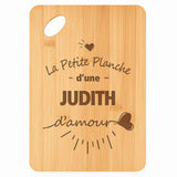 Planche bambou gravée personnalisée femme idée cadeau Fête des Mères apéro 30×20 prénom cuisine plateau fromage anniversaire noel maman mamie