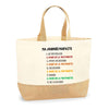 Sac Jute Fête des Mères Fêtes des Pères Mamie Papi Famille Idée Cadeau anniversaire Noël Travail Boulot Métier Départ Retraite Collègue Femme Homme