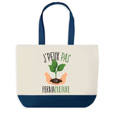 Sac de shopping bleu J'peux pas Permaculture