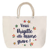 Sac Fête des Mères Mamie Famille Idée Cadeau anniversaire Noël Travail Boulot Métier Départ Retraite Collègue Femme cabas shopping plage