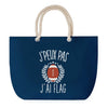 Sac de plage Bleu anse corde J'peux Pas Flag