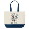 Sac de shopping bleu J'peux pas Cheval Coeur