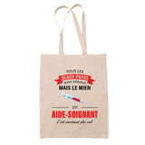 Sac Tote Bag Fête des Mères Fêtes des Pères Mamie Papi Famille Idée Cadeau anniversaire Noël Travail Boulot Métier Départ Retraite Collègue Femme Homme