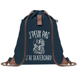 sac a dos bleu coton recycle avec pochette idee cadeau originale pour collegue ami prof ou membre de la famille cadeau mixte noel anniversaire secret santa ou depart au travail sac leger pratique et ecologique design breton moderne