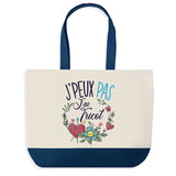 Sac de shopping bleu J'peux pas Tricot