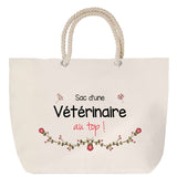 Sac Fête des Mères Mamie Famille Idée Cadeau anniversaire Noël Travail Boulot Métier Départ Retraite Collègue Femme cabas shopping plage