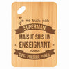 Planche bambou gravée personnalisée homme idée cadeau Fête des Pères apéro 30×20 prénom cuisine plateau fromage anniversaire noel papa papi 