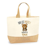 Sac Jute Fête des Mères Fêtes des Pères Mamie Papi Famille Idée Cadeau anniversaire Noël Travail Boulot Métier Départ Retraite Collègue Femme Homme