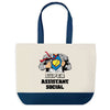 Sac de shopping bleu Super Assistant Social