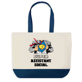 Sac de shopping bleu Super Assistant Social