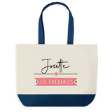 Sac de shopping bleu Josette en Vacances