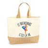 Sac Jute Fête des Mères Fêtes des Pères Mamie Papi Famille Idée Cadeau anniversaire Noël Travail Boulot Métier Départ Retraite Collègue Femme Homme
