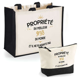 Cabas homme sac plage ou shopping tote bag pochette trousse Idée cadeau original pour anniversaire Noël travail départ retraite collègue famille fetes des pères papa papi