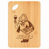 Planche bambou gravée personnalisée femme idée cadeau Fête des Mères apéro 30×20 prénom cuisine plateau fromage anniversaire noel maman mamie
