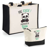 Cabas femme sac plage ou shopping tote bag pochette trousse Idée cadeau original pour anniversaire Noël travail départ retraite collègue famille fete des mères maman mamie