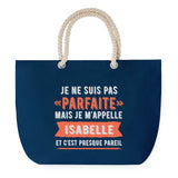 Sac de plage Bleu anse corde Isabelle Parfaite