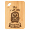 Planche bambou gravée personnalisée homme idée cadeau Fête des Pères apéro 30×20 prénom cuisine plateau fromage anniversaire noel papa papi 