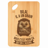Planche bambou gravée personnalisée homme idée cadeau Fête des Pères apéro 30×20 prénom cuisine plateau fromage anniversaire noel papa papi 
