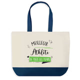 Sac de shopping bleu Meilleur Athlète de tous les temps